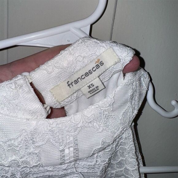 Francesca's White Lace Halter Sleeveless XS Party Cocktail Dress - Picture 5 of 7